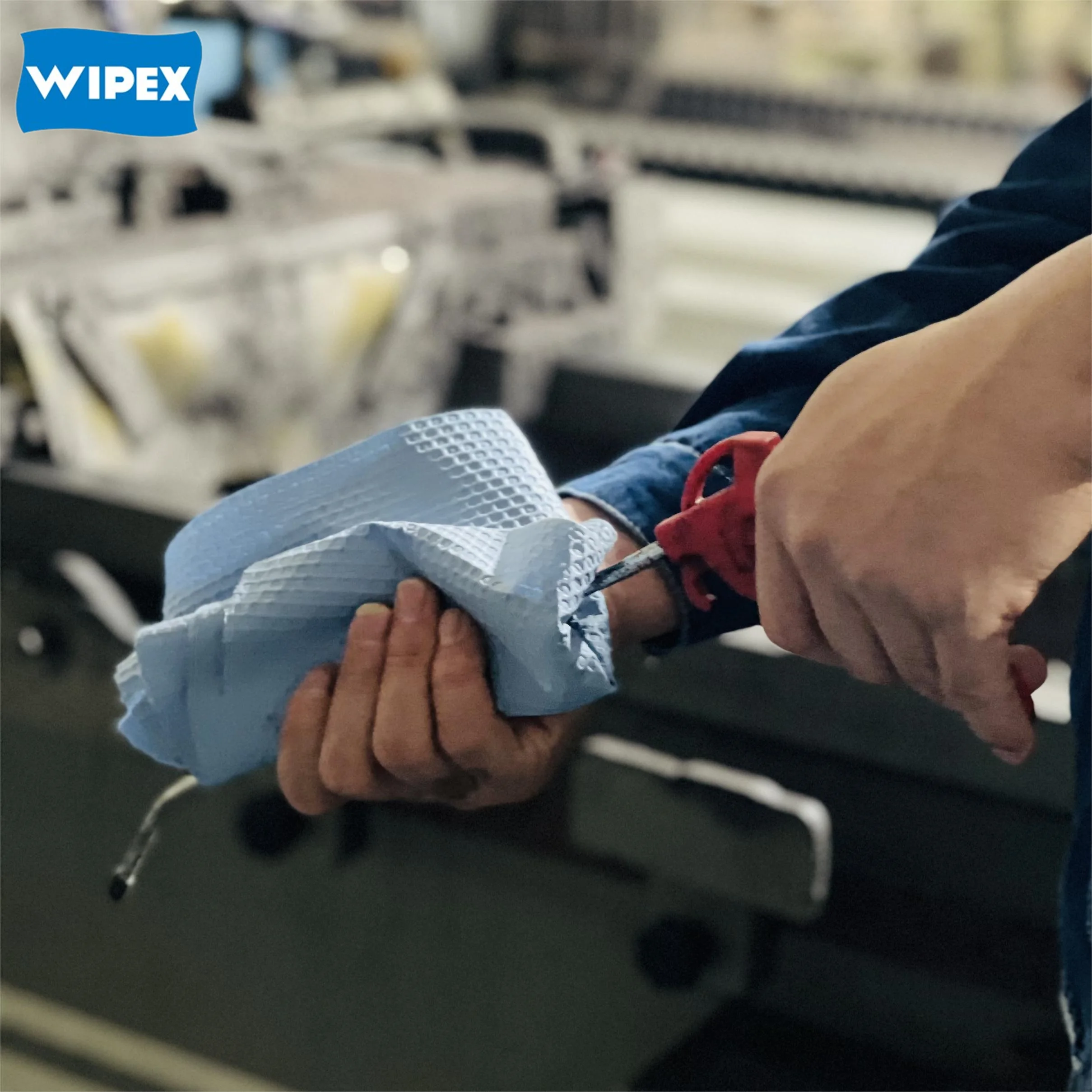 Customized X70 X80 Workshop Industry Wipes Wood Pulp Polyester Disposable Heavy Duty Wipes Industrial Wipe