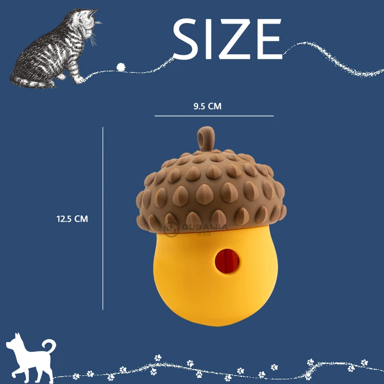 OBJ can customize color food silicone pet leak chestnut dog cat food Chew toy dog toy pet behavior training puzzle