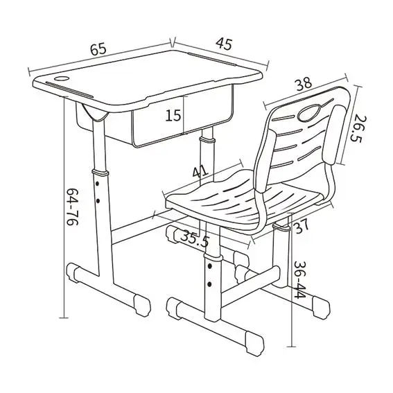 
Modern Design Customized Single Student School Chair And Table 