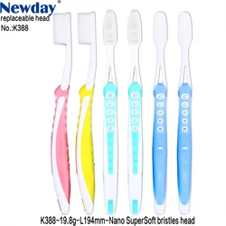 new design adult toothbrush with soft nano bristle  cepillo de diente
