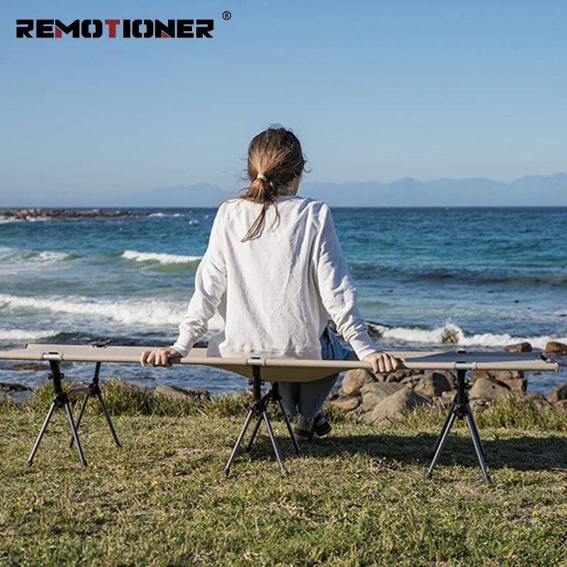 7075 Aluminum Alloy Outdoor Portable Camping Bed Lightweight Adjustable Folding Camping Cot