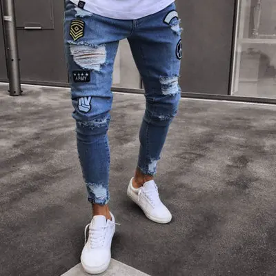 Привлекательная цена новый тип летние большие и высокие расслабляющие мужские новейшие джинсы