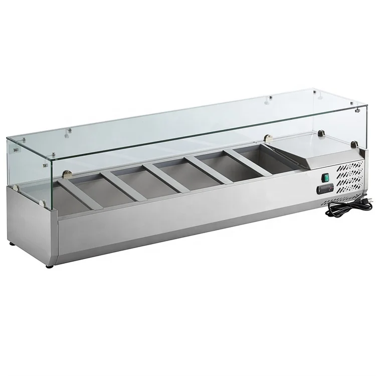 Commercial Refrigerated Salad Bar on Top of Counter