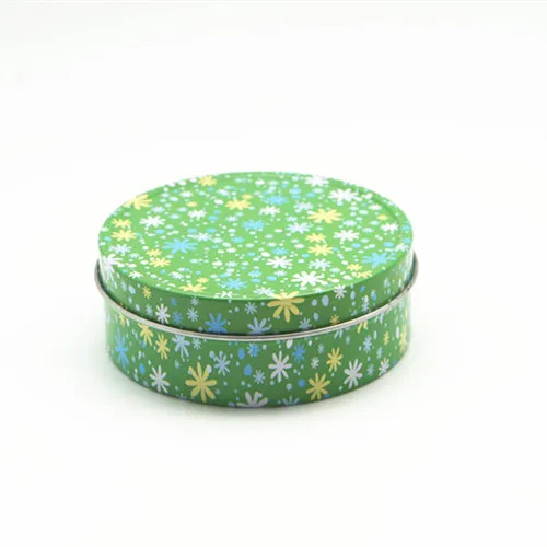 Food Grade Two-Piece Tin Can Hot Sell Creative Metal Flower Painting Gift Can Tinplate Canister Jars Tin Box for Snacks, Xylitol
