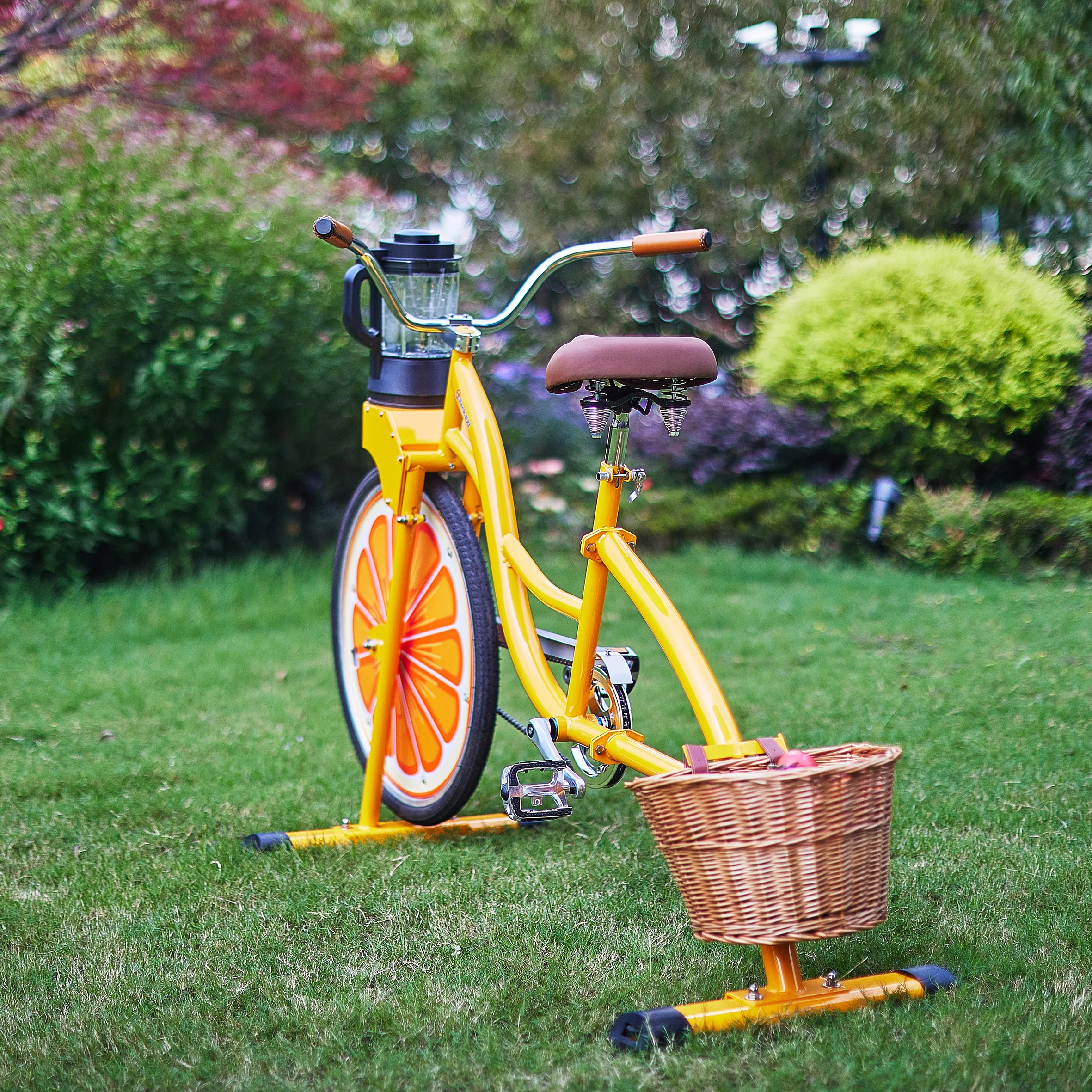 EXI White single wheel beach cruise bike commercial juicer bike fruit machine