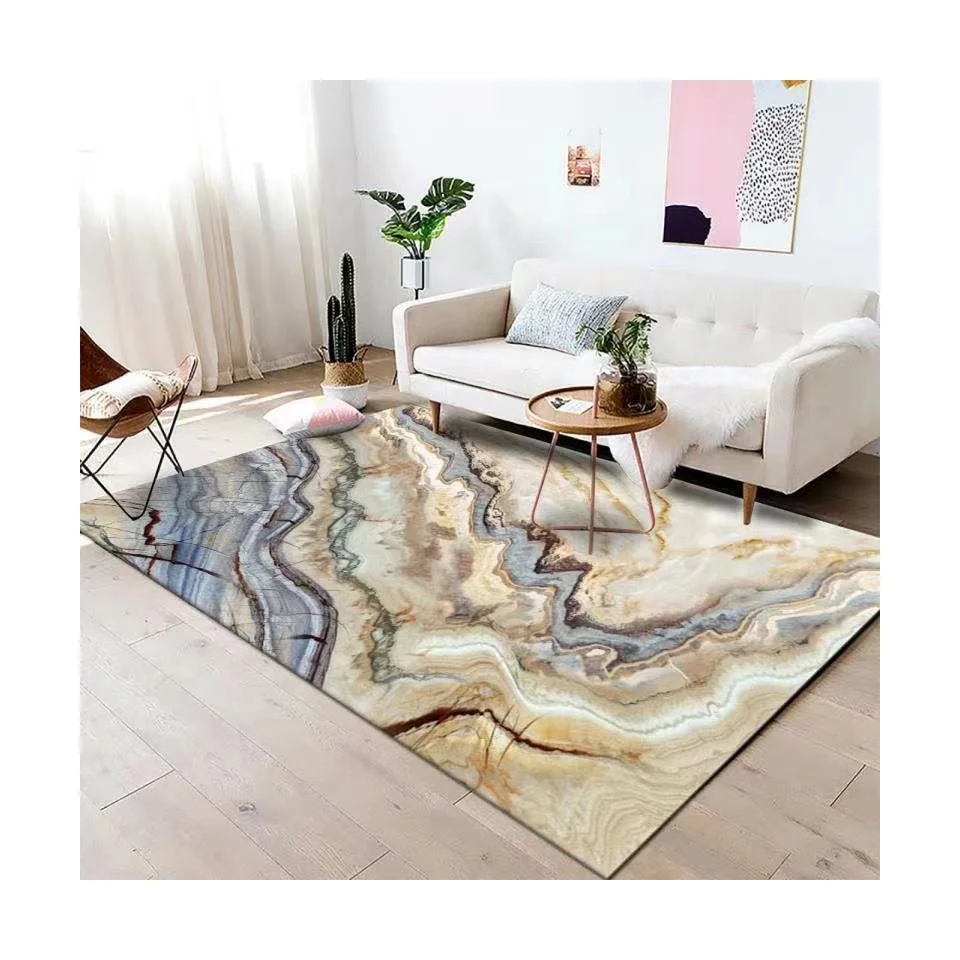 Buy Home Decorative modern living room luxury Marbles area carpet rug
