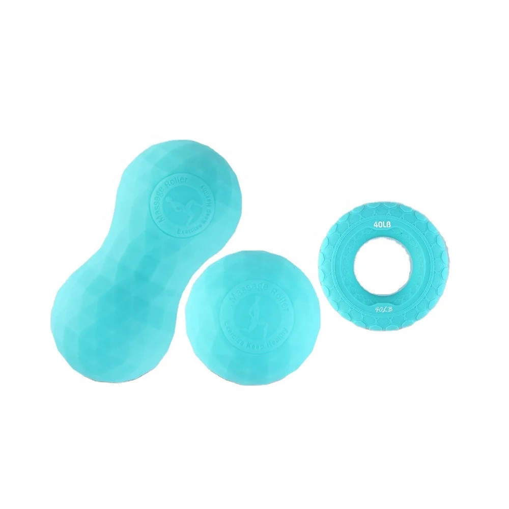 Double Solid Lacrosse back Exercise foot Yoga Peanut PVC TPE Lacrosse vibrating Fascia Massage Ball