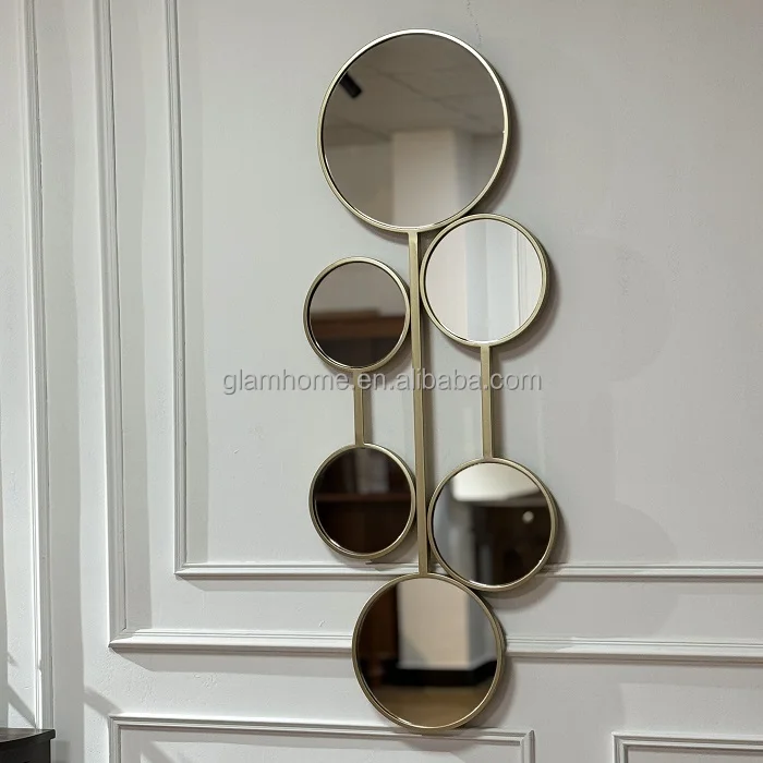 Modern home decor other paintings mirror wall panels art hanger living room bedroom metal black frame wall mirror
