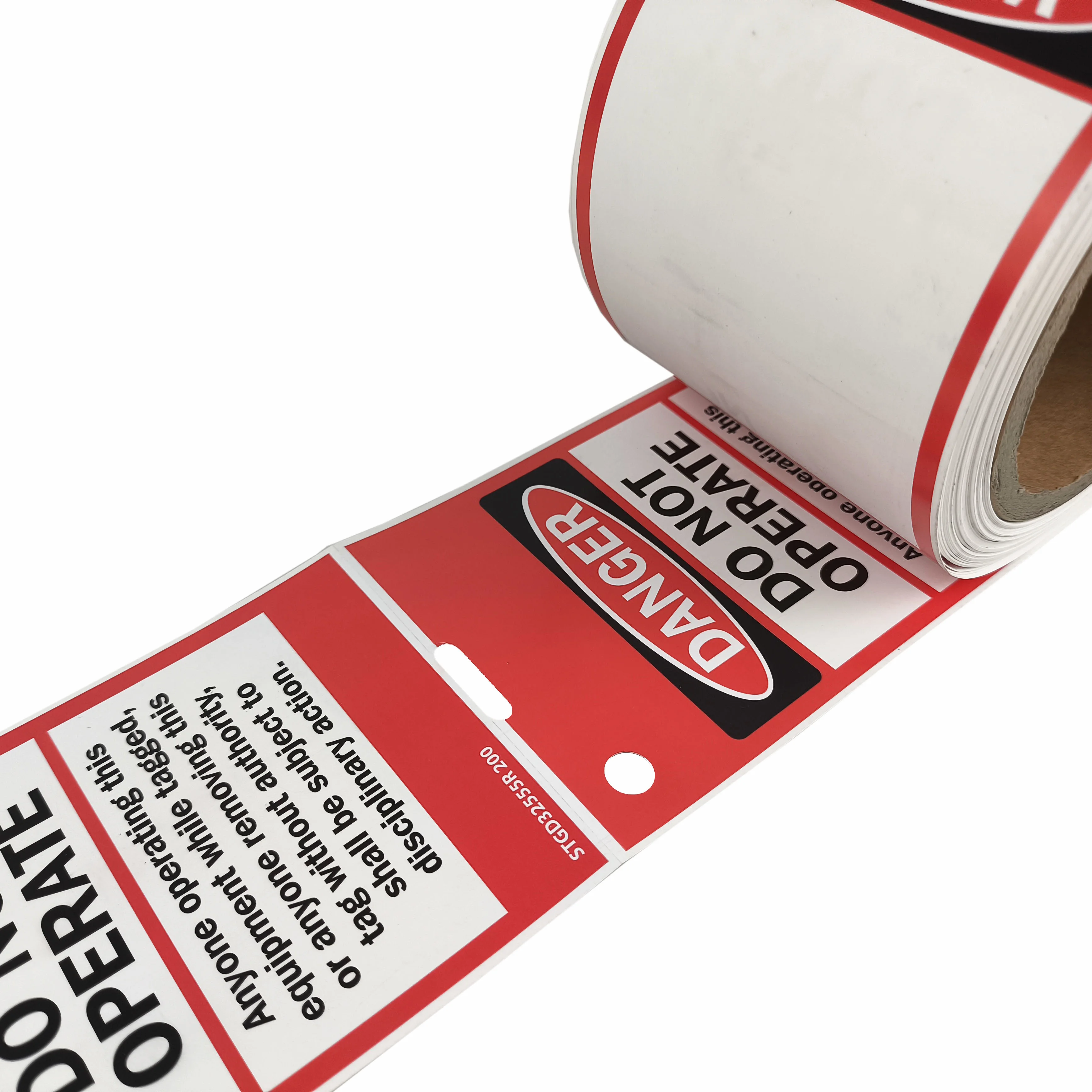 OEM Custom-packaged double-sided printed DANGER warning tags  for Enhanced Safety