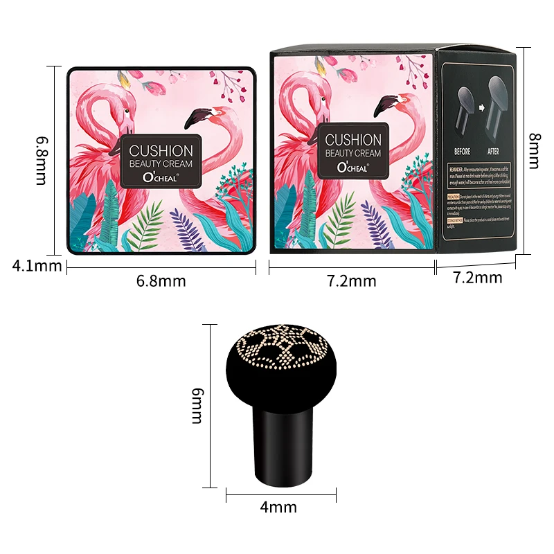 Mushroom Head BB Cream Foundation Cream for Face Makeup Concealer Air Cushion for Face Base with Whitening Air Cushion Ocheal