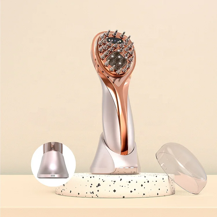 New Product Ideas 2024 App Visible Hair Scalp Massage Comb LED Laser Hair Growth Comb Brush With Camera