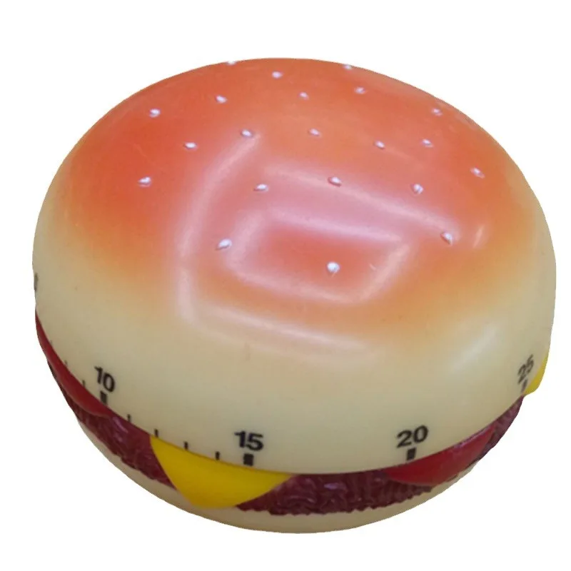 Cute Productivity Cooking Timer Google Pomodoro Timer Hamburger Mechanical Kitchen Decorative Timer