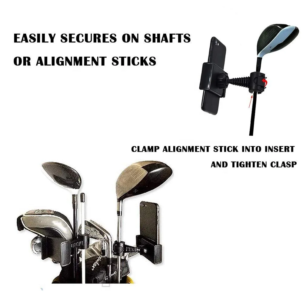Shoot Golf Lessons or Golf Swing/Short Game/Putting - Training Aid Golf Phone Holder