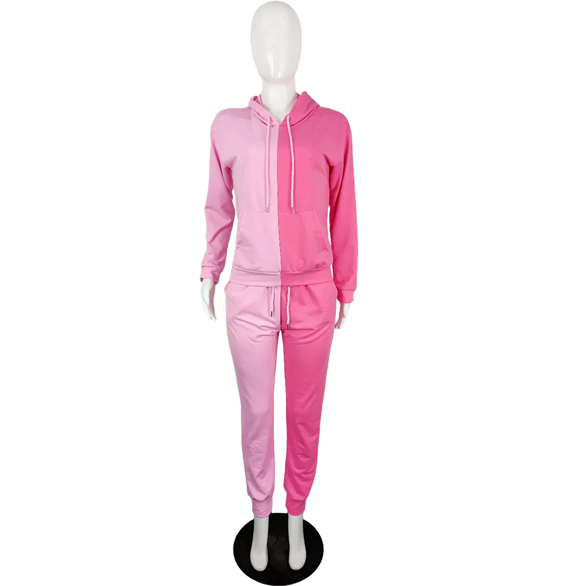  Shein Sport Color Block Letter Hoodie Pink Fall Clothing Jogger Sweat Pants Tracksuits 2 pc Women Winter Two Piece Sweatsuit
