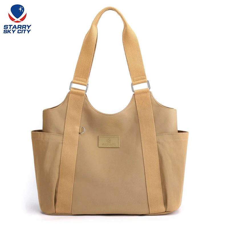 SSC 2022 Wholesale custom logo High Quality Waterproof Casual Tote Shoulder Bags Nylon Women Travel Handbags