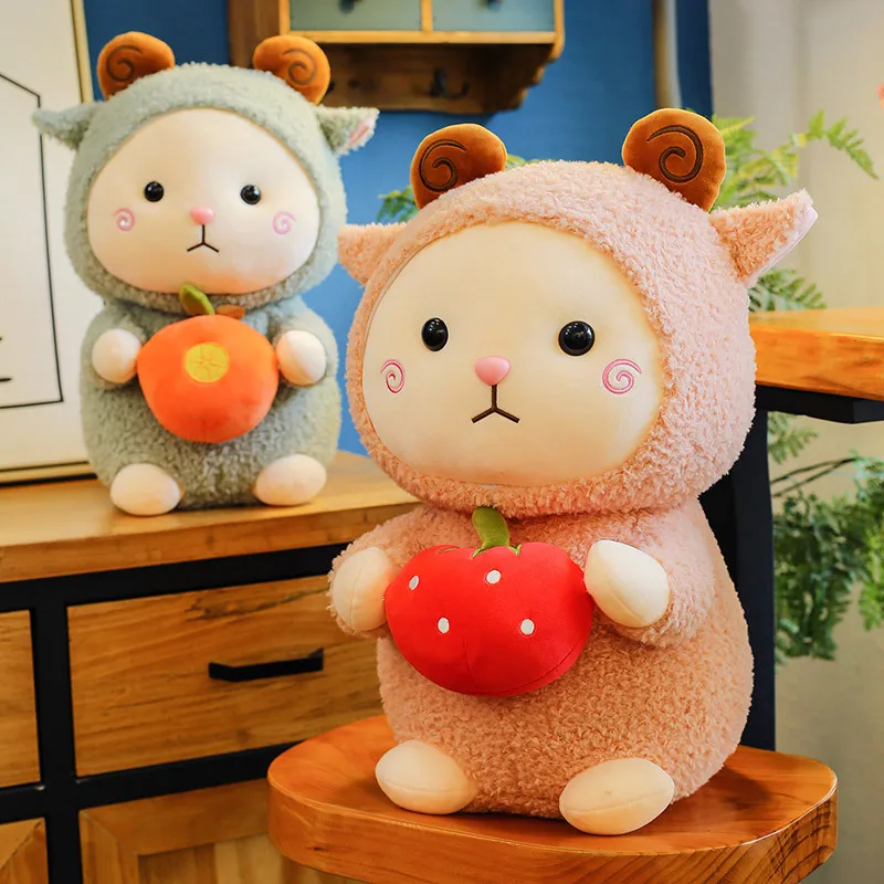 New Creative 23cm/40cm/50cm Cute Fruit Sheep Plush Toys Lamb Doll Pillow Sheep Alpaca