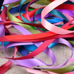 Satin Ribbon Rainbow Double Face RIBBONS 100% Polyester Pure Silk Satin Ribbon Customized Color Decoration 1000 Yards 6MM Width