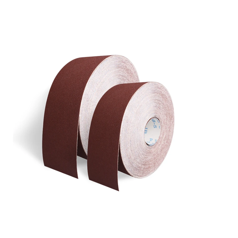 Aluminum oxide abrasive soft cloth roll for grinding and polishing wood, steel