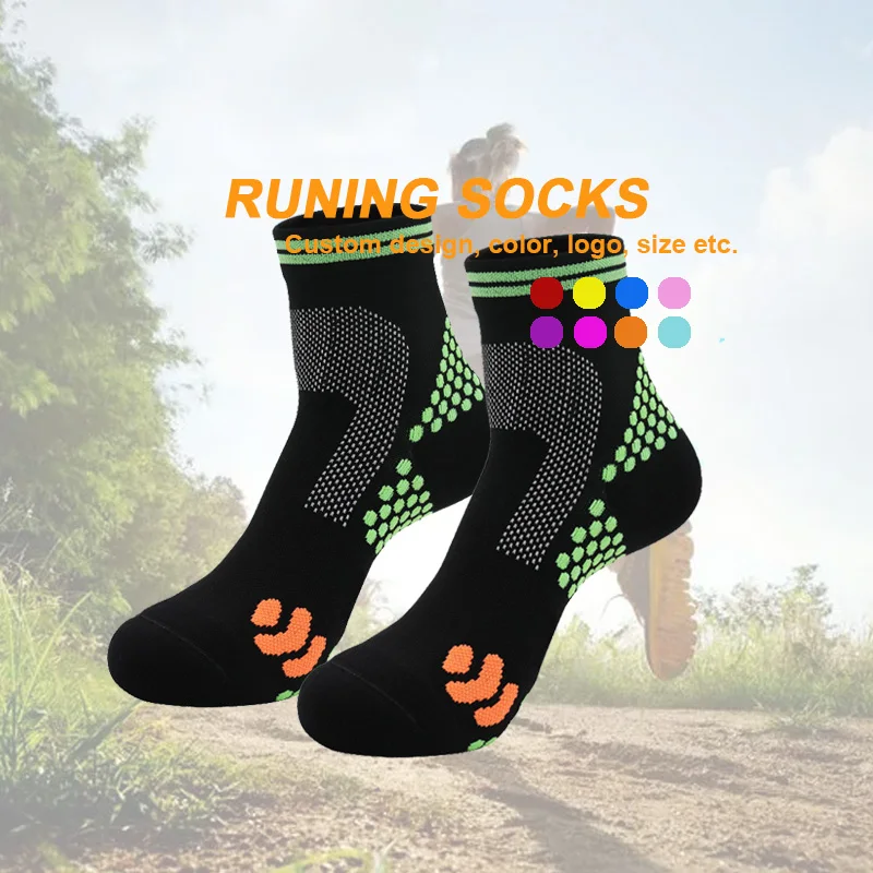 Whosale Customized Trend Couple Absorb Sweat Breathable Cushioned Low Cut Ankle Cushion Elastic Polyester Running Athletic Socks