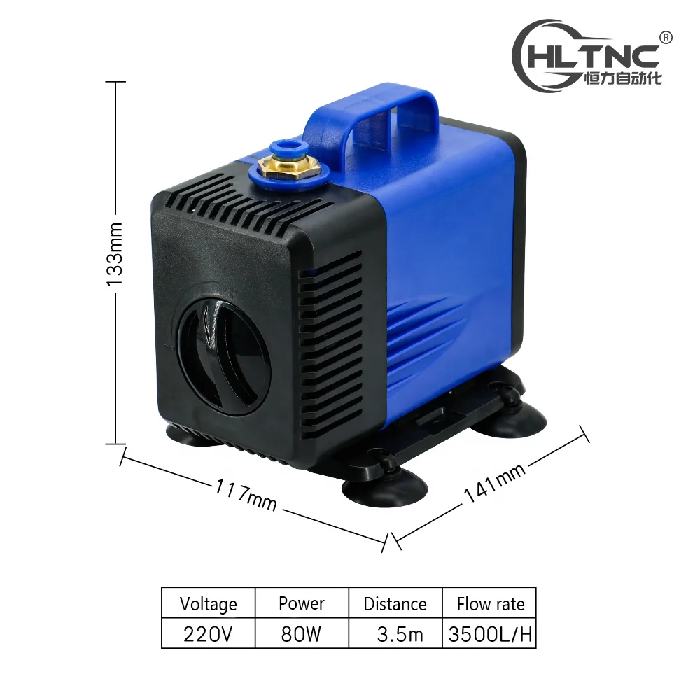 Head 3M Flow rate 3000L/H Submersible Water Pump Mini Submersible Water Pump 110V 75W Water Pump