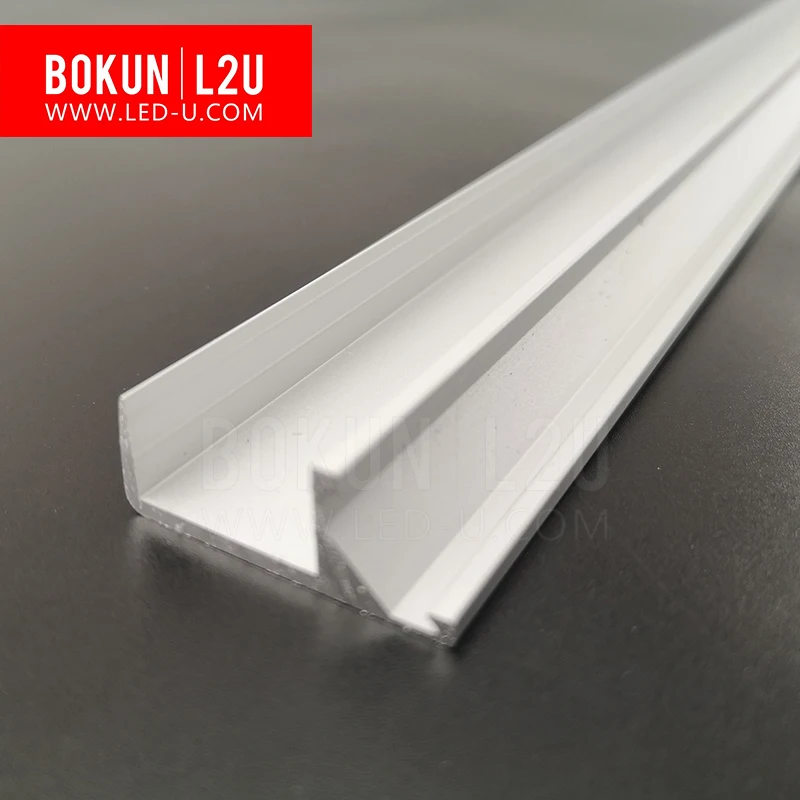  Индивидуальный алюминиевый сплав BOKUN L2U 6063 светодиодный профиль для поверхностного монтажа СВЕТОДИОДНАЯ лента Smd алюминиевая