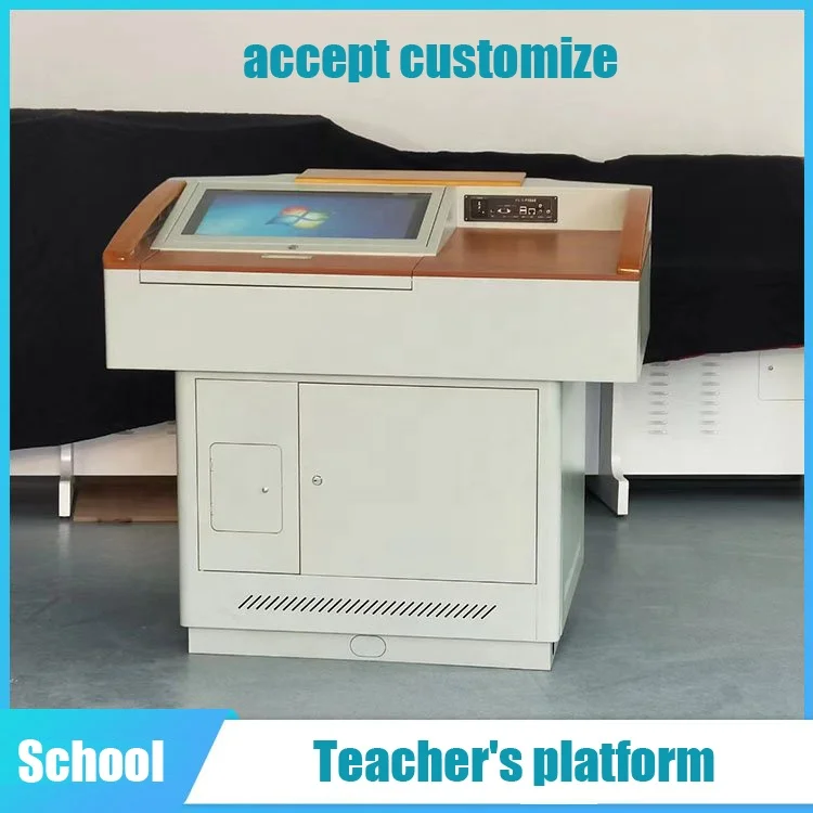 Встраиваемая подиум мультимедийная платформа для преподавателей стол школьной Конференц-комнаты коммерческая мебель на заказ