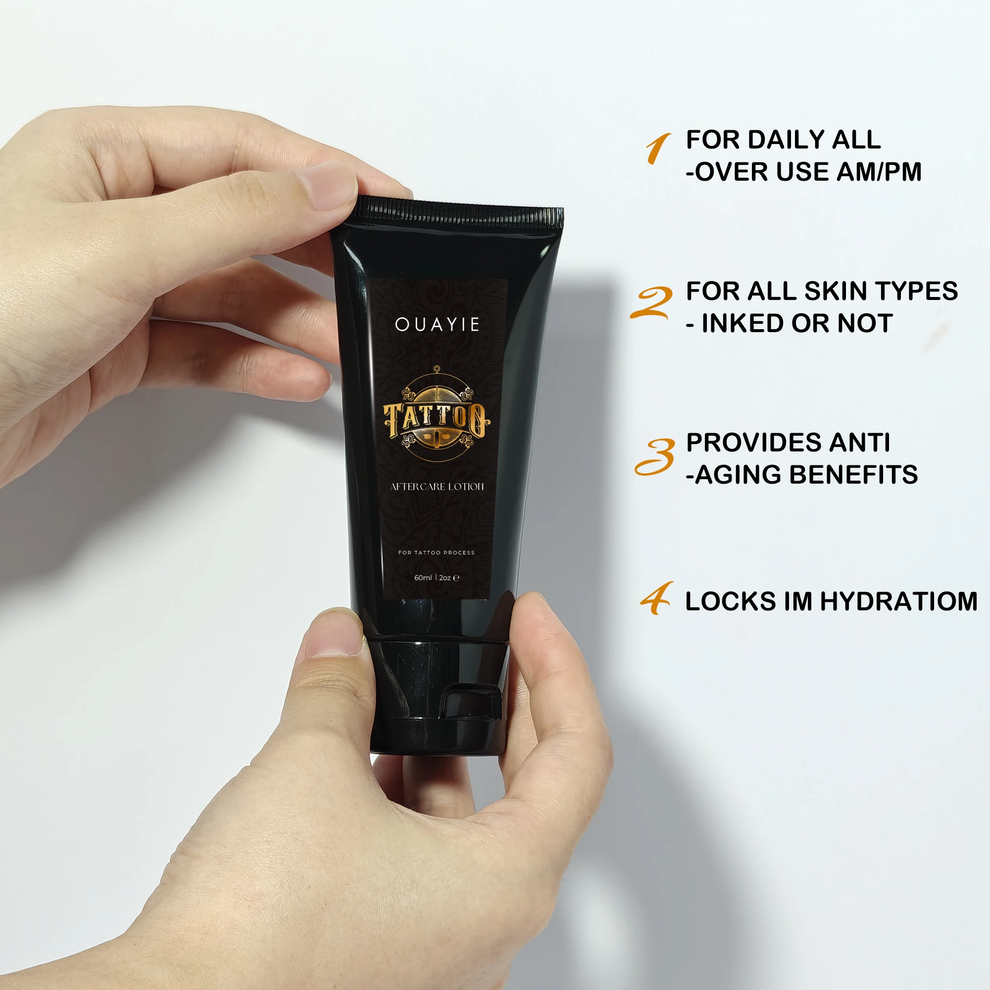 BLIW 60ml Private Label Professional Tattoo After Care Soothing Gel Lotion Moisturizing Aftercare Lotion Cream