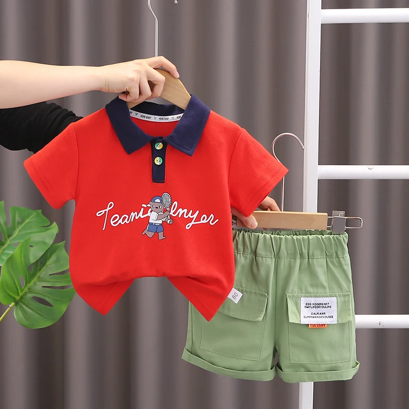 2024 Летние Повседневные детские шорты с коротким рукавом для мальчиков