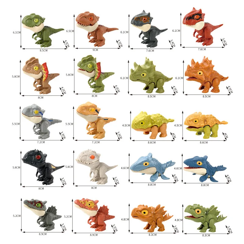 Tiktok Hot Sale Finger Biting Dinosaur Toy Children Gift Mini Dinosaur Model Toy Multiple styles Funny Toys