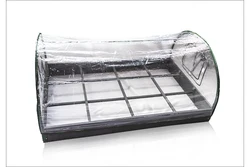 Garden Bed with Grow Grid Plant Box with  Plastic Cover Greenhouse for Home and Garden