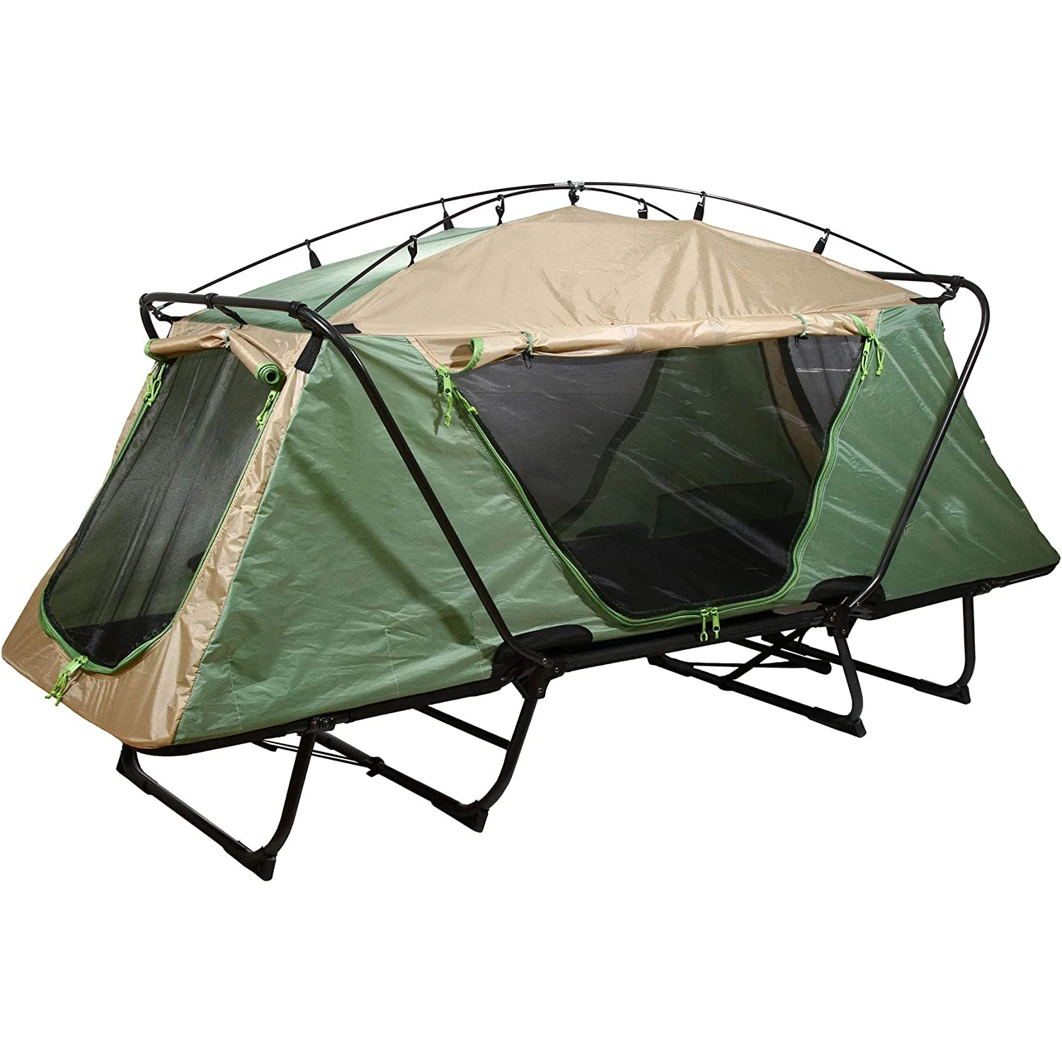2022 New High Quality Green Oversize Tent Cot Folding Outdoor Camping Tent Hiking Sleeping Bed