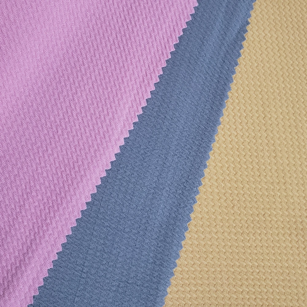 Wholesale Solid 96% Polyester 4% Spandex Knit Plain Dyed Dress Jacquard White Bullet Fabric Solid Color For Headwrap Bows