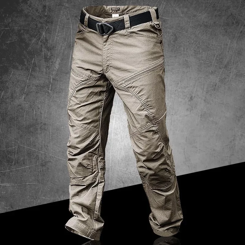 Wear-resistant Tactical Pants Waterproof Training Pants Outdoor Mountaineering Stormy Pants Straight Tube Overalls Camo Men