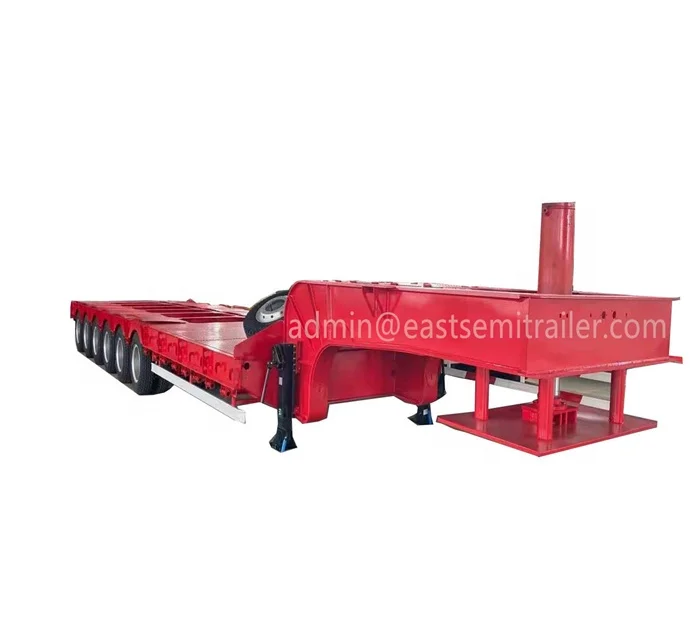  Погрузчик экскаватора Восточного типа lowboy низкорамный полуприцеп 6 линий 12 осей низкорампа прицеп трактор 80-200 тонн