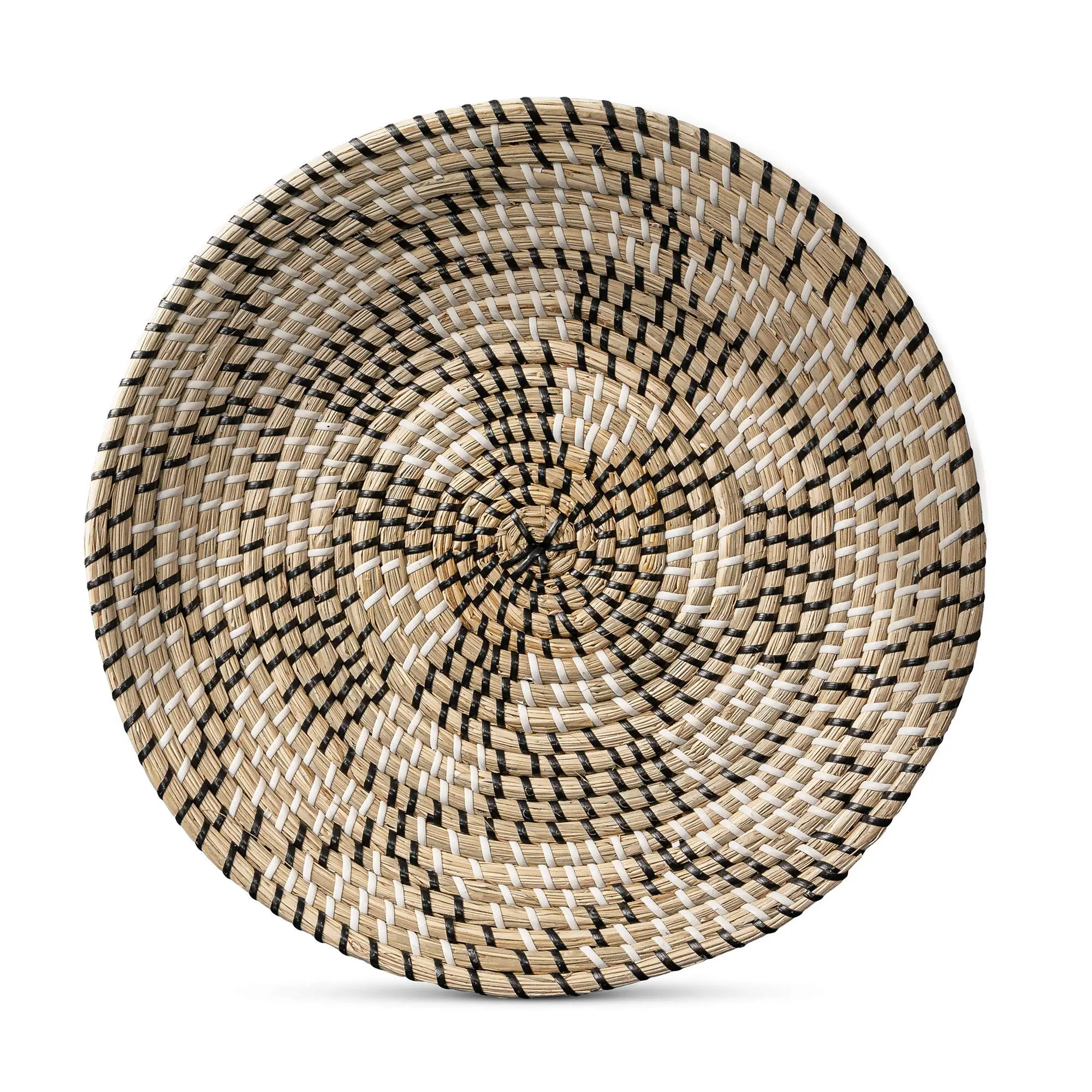 Hot Selling 13inch Boho Handwoven Seagrass Wall Hanging Decoration Baskets Decorative Tray Home Decor Basket Set 3