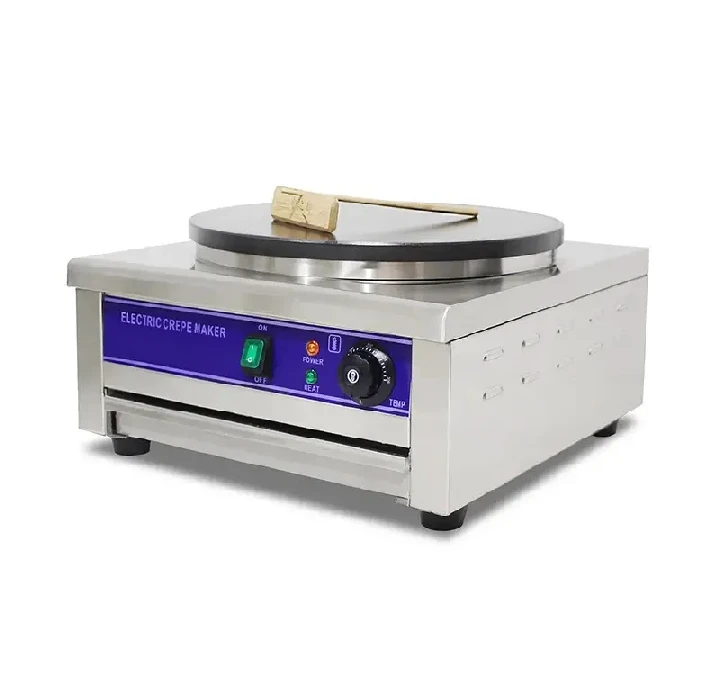 Kitchenware Commercial Non-stick Coating Rotating Stainless Steel Crepe Electric Crepe Pancake Maker Machine