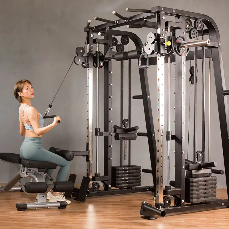 
Commercialfitness gear smith machinetrainer fitness equipment set combination squat rack multi-functional bird dragon frame 