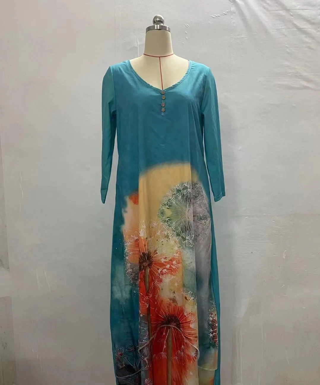 spring fall 2021 new arrivals women clothes maxi floral elegant casual boho dress ladies fashion dresses plus size club dress