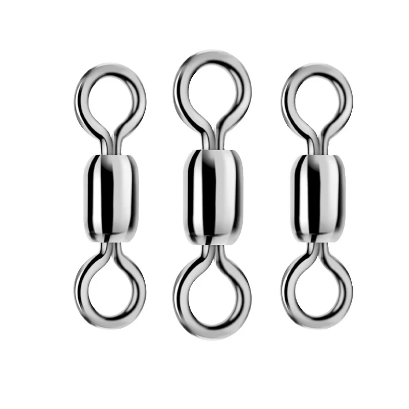 TEASER WYJ001 New 1# 2# 3# 4# 5# 6# 7# 8# All Stainless Steel Crane Swivel Saltwater Fishing Connector Rolling Barrel Swivel