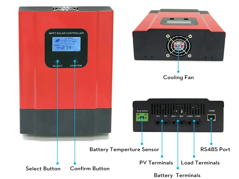  Esmart3 серии MPPT Контроллер заряда для фотоэлектрических систем 60A 12V 24V 48V Авто