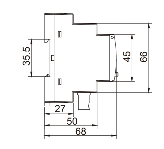 ASJ10-LD1C Din Rail Earth Leakage Fault Protection Relay Residual Current Relay For Electrical Circuit Protection