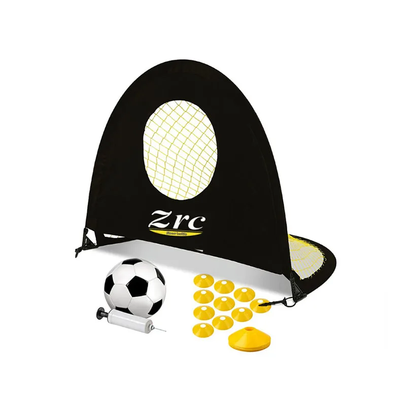 Multi function 2 in 1 goal net Precision Quality Soccer Goal and Target Trainer pop up soccer goal with Field Cone Markers