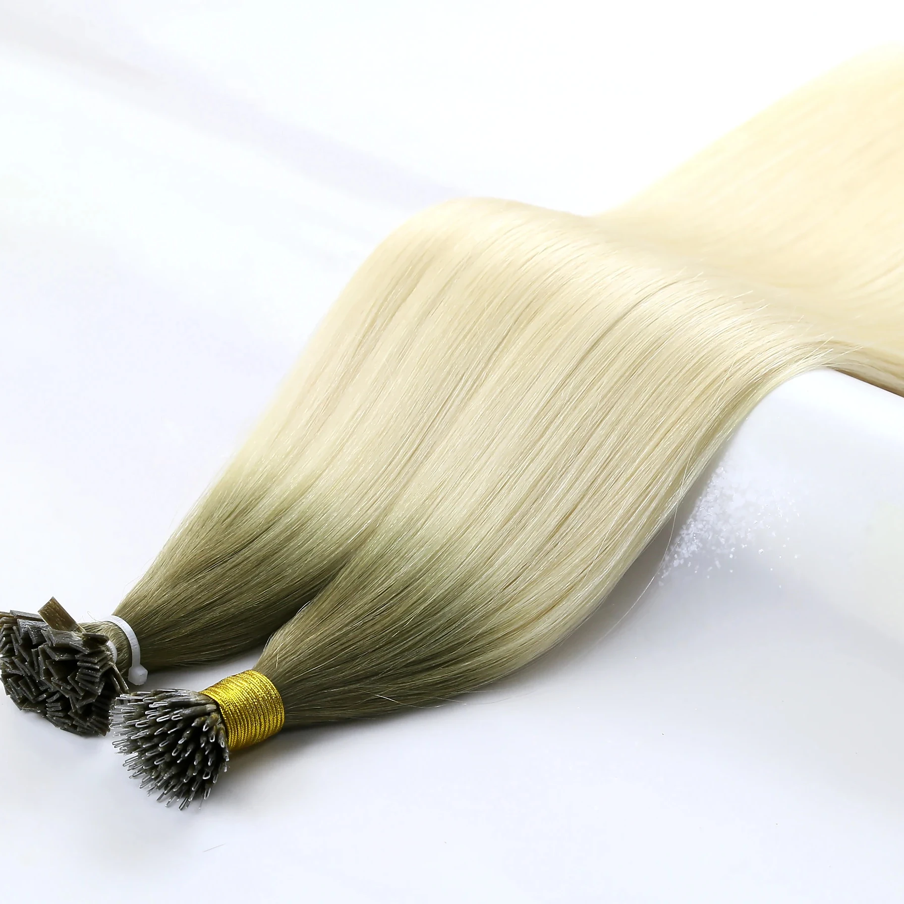 Factory Blonde Ombre Flat Tip Keratin Bonding Hair Double Drawn Human Hair 100% Unprocessed Hair Extensions