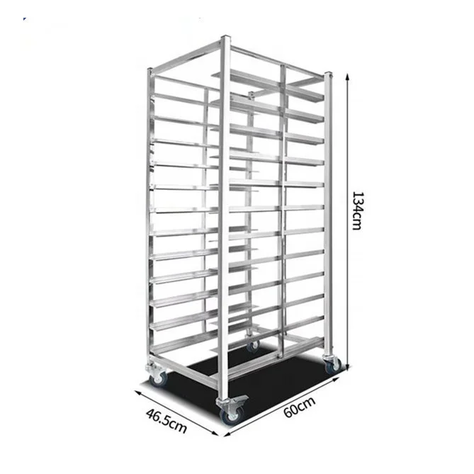 Commercial Custom size stainless steel Rotary oven Sheet Bun Pan Tray Trolley Rack Shelf
