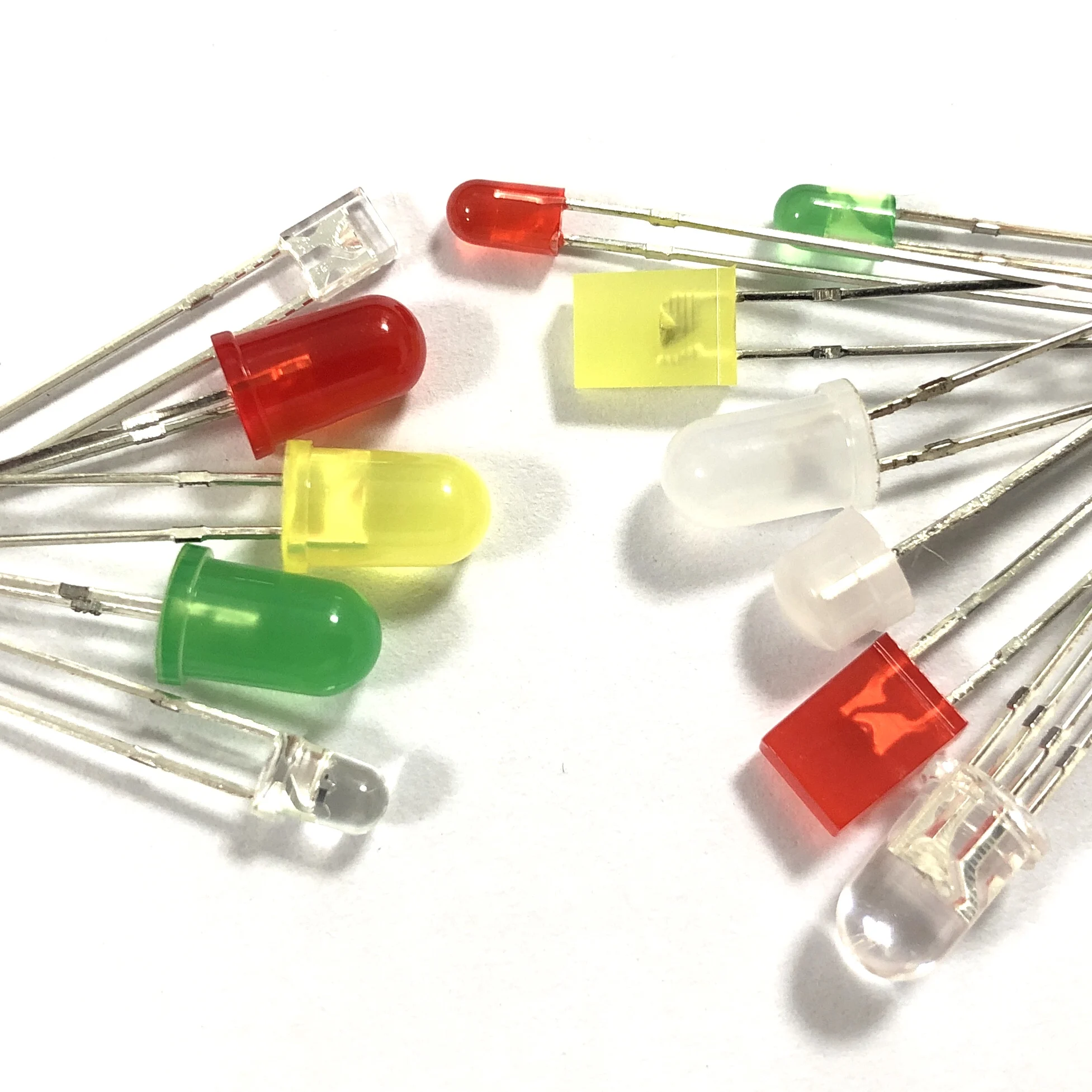 Power Miniature indicator LEDs 5mm Round Long Feet LED Diode Lights White Red Yellow Green Blue super flux led