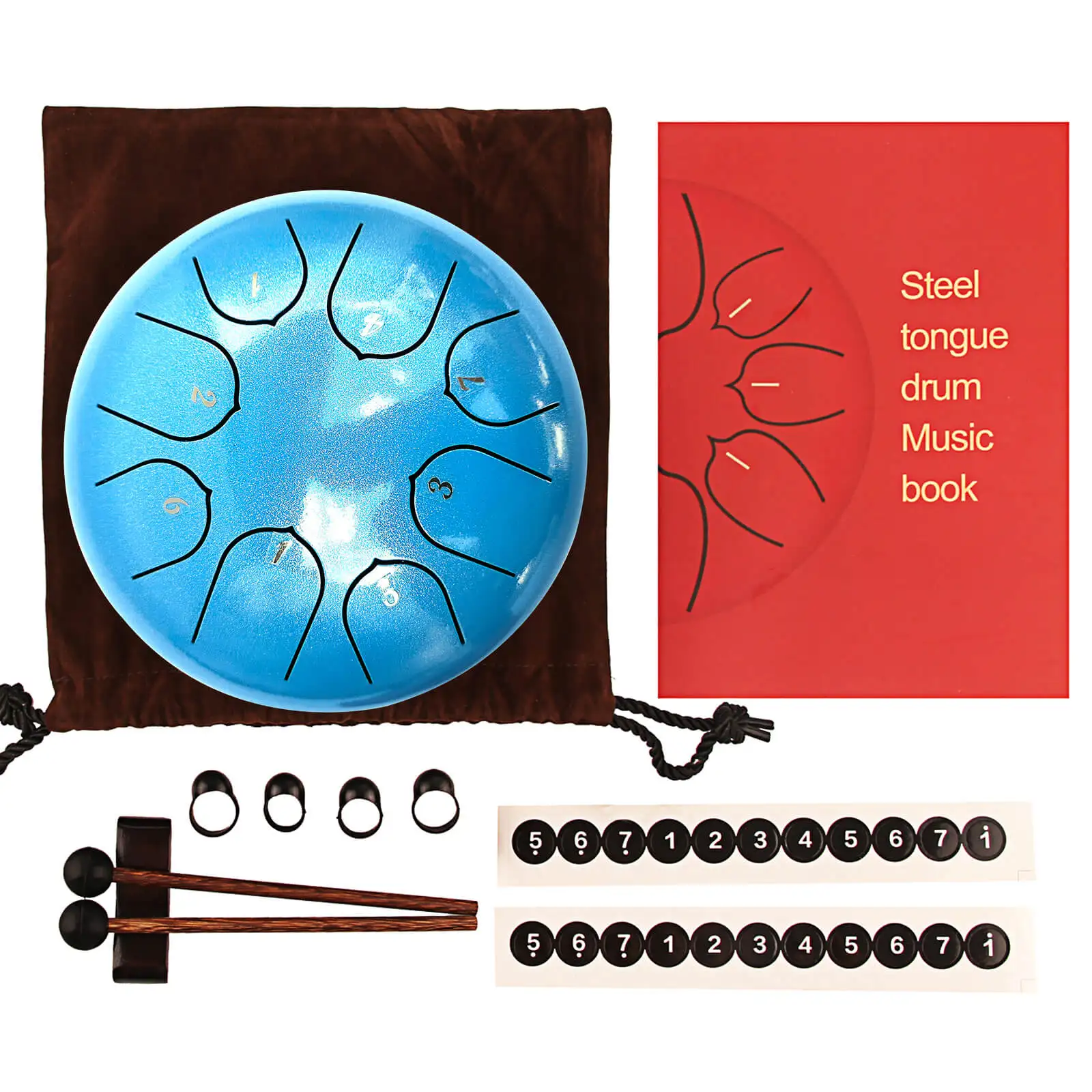 Amazon best seller 6-inch 8-note mini hand pan percussion instrument tank steel tongue drum for yoga meditation Iron material