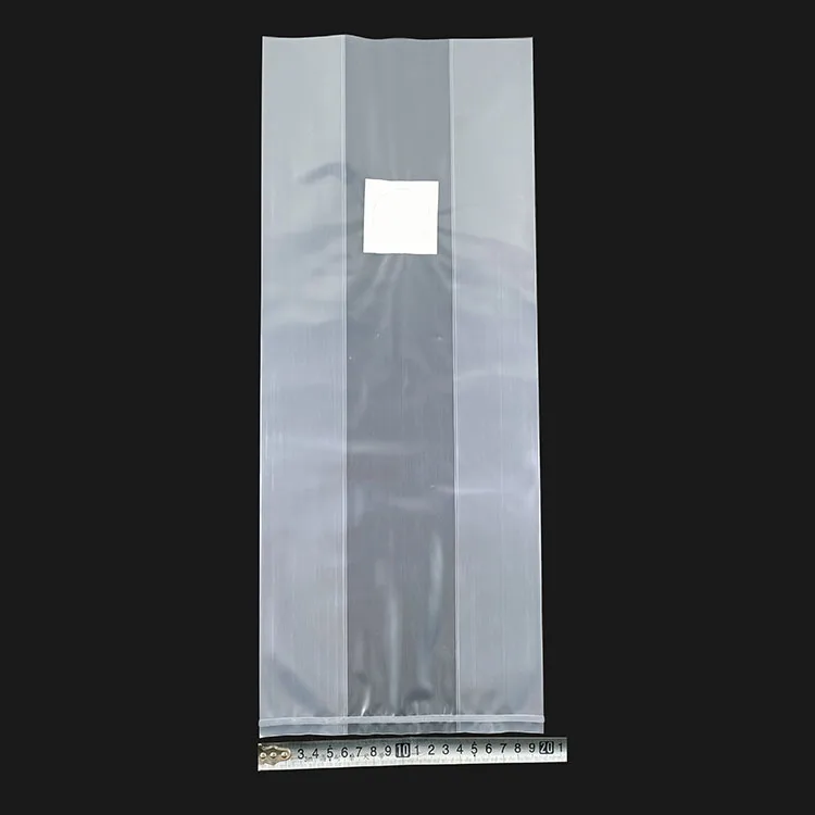 SJ 8 x 5 x 19 inch Autoclavable Gusseted  PP mushroom grow bag with filter patch