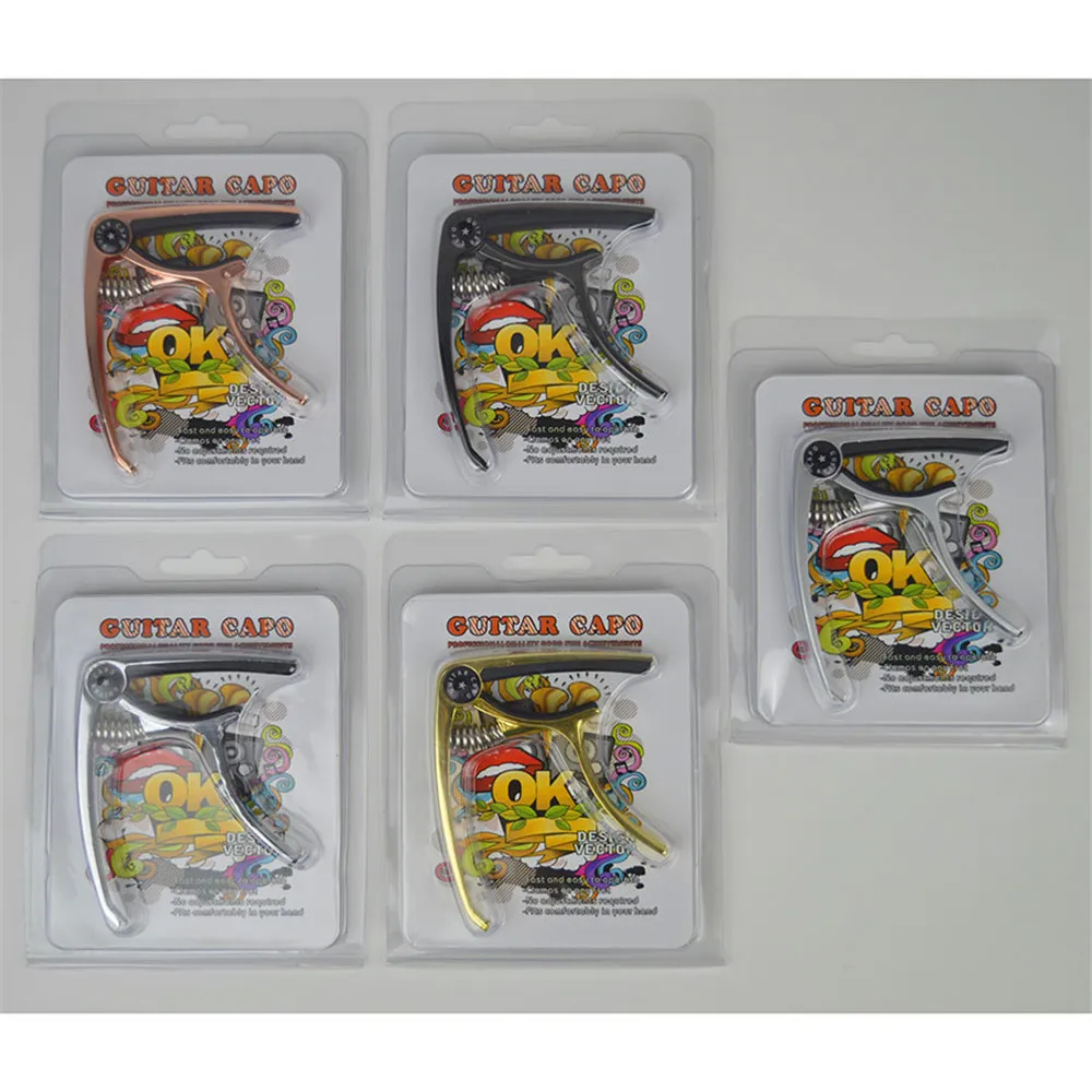 Оптовая продажа высококачественный флагманский гитарный каподастр с покрытием из цинкового сплава прочный Регулируемый