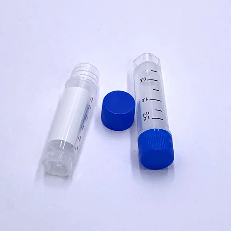 Wholesale Lab Consumable Freezing Plastic 1.5 ML Cryovials Cryo Cryogenic Cryo Vials Tube with Flat Bottom