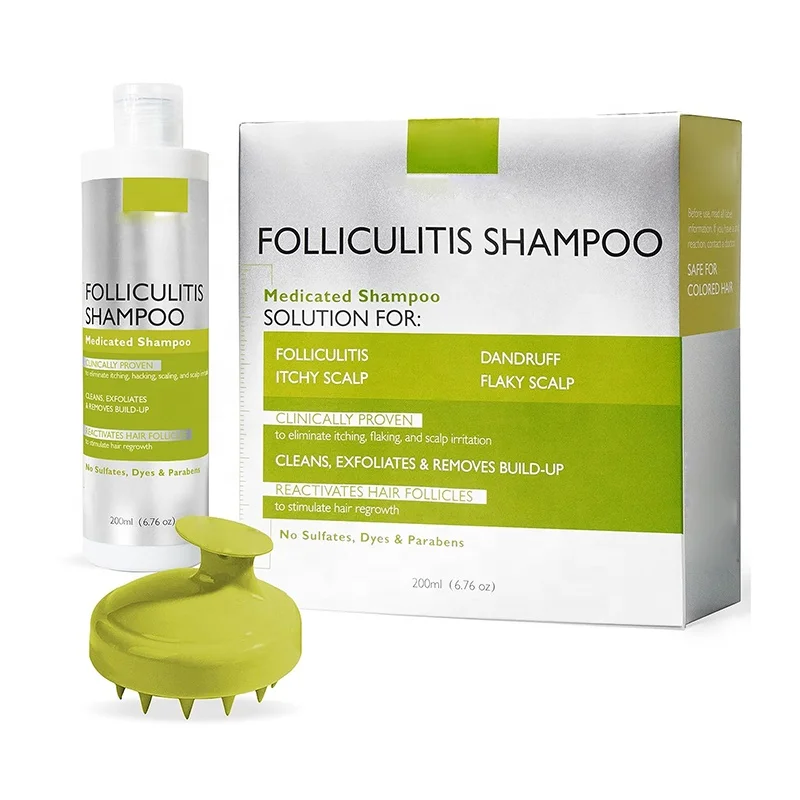 Relieve Itchy Dry Scalp and Treat Dandruff Seborrheic Dermatitis Psoriasis with Anti-Folliculitis Hair Growth Shampoo